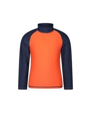 Mountain Warehouse Childrens/Kids Long-Sleeved Rash Top - Orange