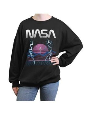 NASA Junior's Retro Shuttle Launch Sweatshirt - Black