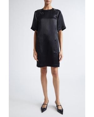 Jason Wu Embellished Washed Twill Minidress - Black
