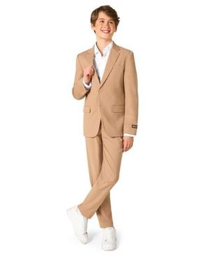 Opposuits Kids' Daily Dark Sand Stretch Suit - White