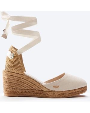 VISCATA Sagaro Canvas Espadrille Wedges - Natural