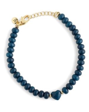 Madewell Puffy Heart Beaded Bracelet - Blue
