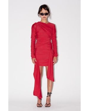 Saemdi Sporty Jersey Dress - Red