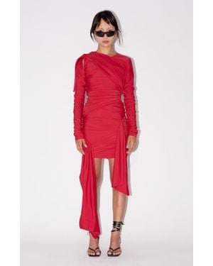 Saemdi Sporty Jersey Dress - Red
