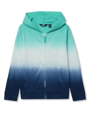 Lands' End Boys Full Zip Hooded Sweatshirt - Blue