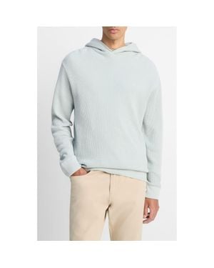 Vince Mouline Thermal Pima Cotton Hoodie - Blue