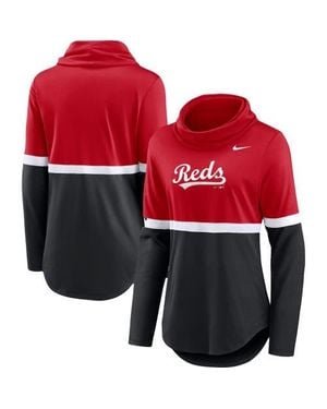 Nike Cincinnati Reds Club Lettering Fashion Performance Pullover Sweatshirt