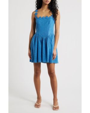 Saylor Finn Floral Sleeveless Sundress - Blue