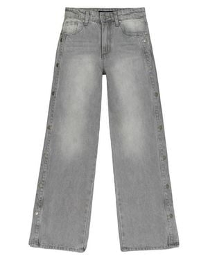 Joe's Jeans Kids' Mia Side Snap Wide Leg Jeans - Gray