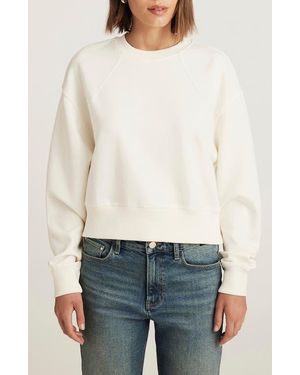 Mavi Raglan Crewneck Sweatshirt - White