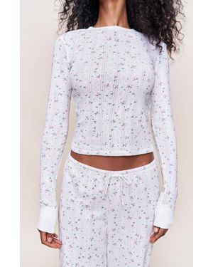 GUIZIO Honey Long Sleeve Top - White