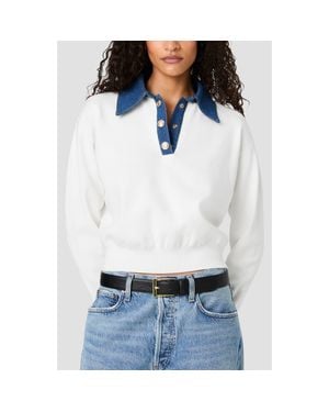 French Connection Denim Collar Sweater - White