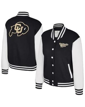 Colosseum Athletics Colorado Buffaloes French Baguette Full Snap Fleece Jacket - Black