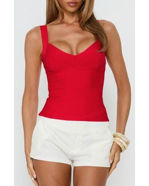 Princess Polly Justina Bandage Tank - Red
