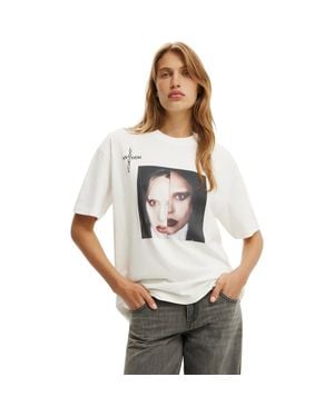 Cotton On The Lcn Music Boxy Graphic Tee - Gray