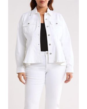 Liverpool Los Angeles Fit & Flare Trucker Jacket - White