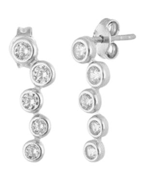 Spero London Star Cluster Stud Earring Sterling - White