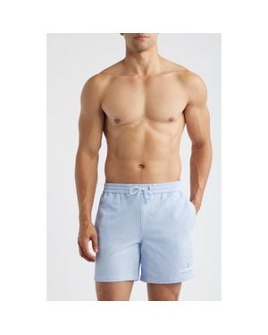 AllSaints Emblem Swim Trunks - Blue