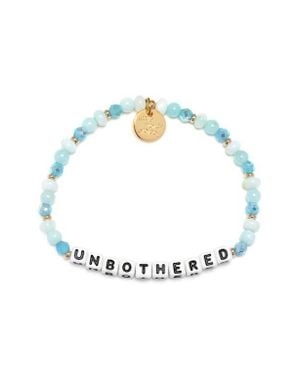 Little Words Project Unbothered Beaded Stretch Bracelet - Blue