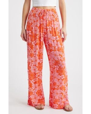 Rip Curl Aloha State Tie Waist Beach Pants - Red