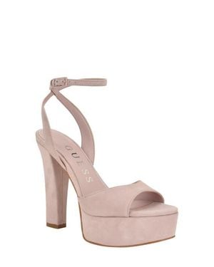 Guess Hitten Ankle Strap Platform Sandal - Pink