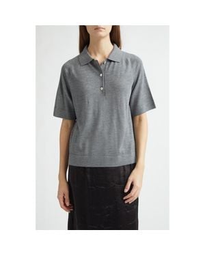 Nackiyé Virgin Wool & Silk Polo - Gray