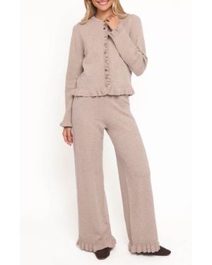 Petal & Pup Eve Cardigan Sweater & Pants - Natural