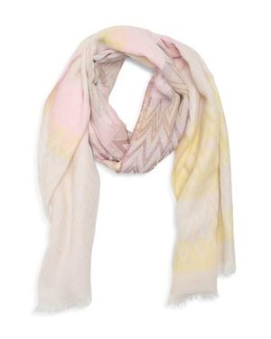 Missoni Woven Zigzag Fringe Cotton & Modal Scarf - Pink