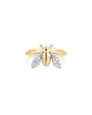 Sara Weinstock Queen Bee Diamond Pinky Ring - Metallic