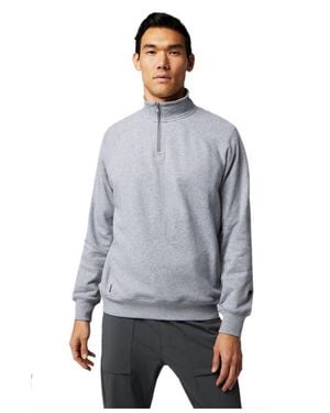 Fabletics The Year Round Terry Quarter Zip - Gray