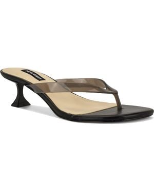 Nine West Crisee Kitten Heel Flip Flop - Brown