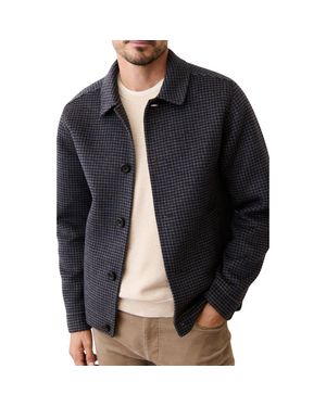 Marine Layer Luca Felted Houndstooth Jacket - Black