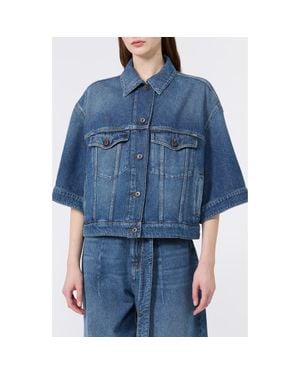 Weekend by Maxmara Liuti Crop Denim Jacket - Blue
