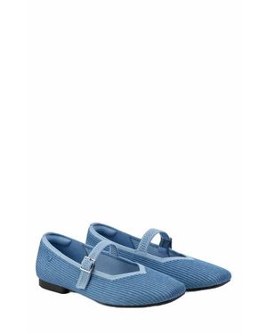 VIVAIA Margot Mary-Jane Square-Toe Ballet Flats - Blue