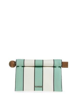 Jacquemus La Pochette Rond Carré Canvas Clutch - Green