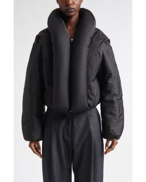 Alaïa Padded Taffeta Bomber Jacket - Black