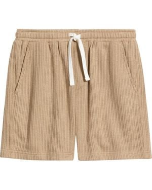 RIZORT Hunter Knit Drawstring Shorts - Natural