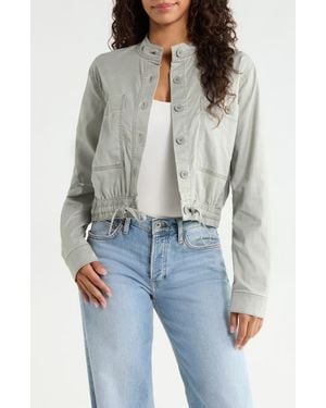 Splendid Spencer Tie Hem Cotton Blend Jacket - White