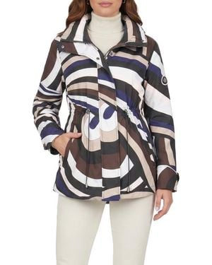 Gorski Lightweight Printed Jacket, Concealed Hood - Multicolor