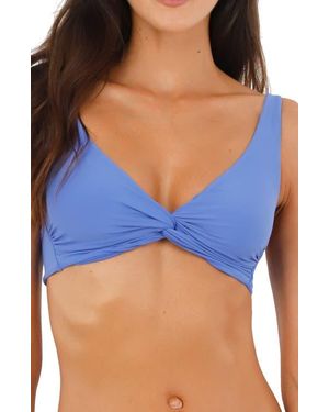 MALAI Knotted Bikini Top - Blue