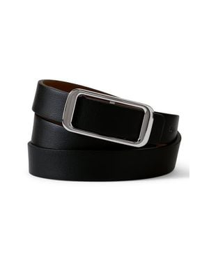 Lands' End Faux Leather Classic Skinny Belt Set - Black