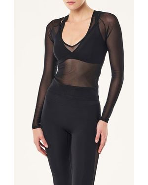P.E Nation All Out Mesh Long Sleeve Top - Black