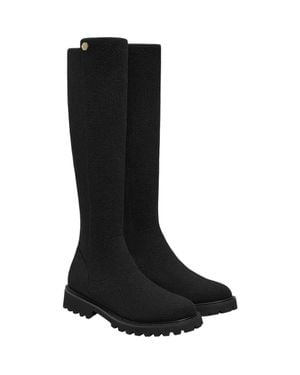 VIVAIA Filipa Round-Toe Stretchy Wool Knee-High Boots - Black