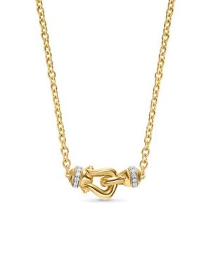 David Yurman Petite Buckle Necklace - Metallic