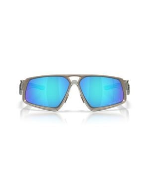 Oakley Massillon 61Mm Polarized Rectangle Sunglasses - Blue