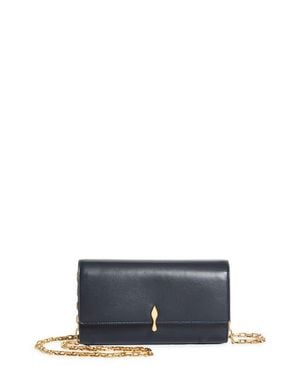 Christian Louboutin Bettina Leather Wallet On A Chain - Gray
