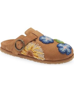 Laidbacklondon Drift French Knot Slide Sandal - Blue
