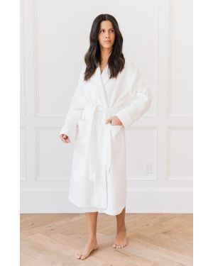 Cozy Earth Waffle Terry Robe - White