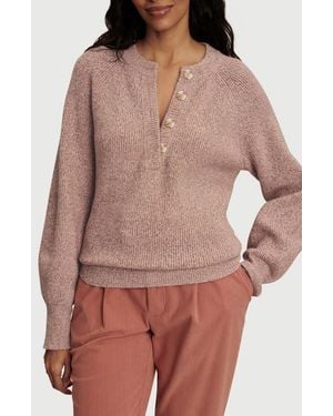 Varley Kennings Half Button Sweater - Red
