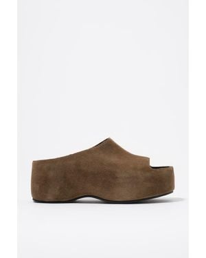Bimba Y Lola Suede Platform Sandals - Brown